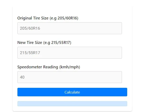 Speedometer Error Calculator